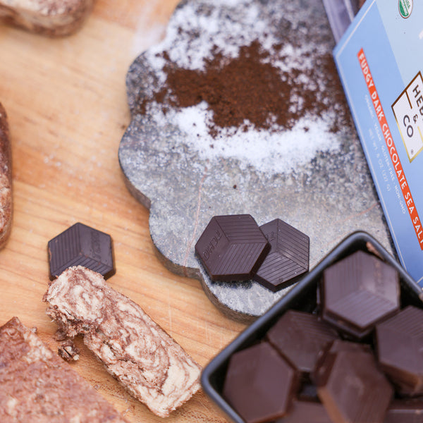 Organic Fudgy Dark Chocolate Sea Salt Halva – Hebel & Co